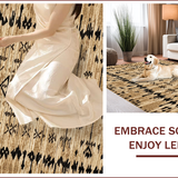 Ultra Soft Area Rug, Non Slip, Stain Resistant, Washable Area Rugs for Living Room, Bedroom, Rustic Caramel Western Living Room Accent Rug(Beige)