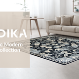 Luxe Charcoal Flower Aesthetic(Blue)