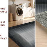 Ultra Soft Area Rug, Non Slip, Stain Resistant, Washable Area Rugs for Living Room, Bedroom, Contemporary Black and White Aesthetic(Black)