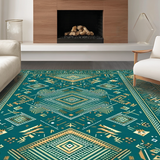 Bold Geometric Cotton Composition(Green)