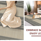 Contemporary Neutral Tone Striped Decor(Beige)