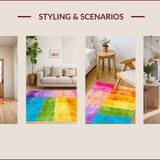 Ultra Soft Area Rug, Non Slip, Stain Resistant, Washable Area Rugs for Living Room, Bedroom, Soft Colorful Kids Room Princess Themed Fuzzy Rug(Yellow)
