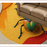 Ultra Soft Area Rug, Non Slip, Stain Resistant, Washable Area Rugs for Living Room, Bedroom, Nature-Inspired Artistic Kids Nursery Non-Shedding Carpet(Green)