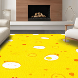 Ultra Soft Area Rug, Non Slip, Stain Resistant, Washable Area Rugs for Living Room, Bedroom, Luxurious Shaggy Rustic Feel(Yellow)