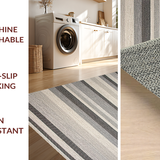 Ultra Soft Area Rug, Non Slip, Stain Resistant, Washable Area Rugs for Living Room, Bedroom, Chic Randomized Neutral Palette(Gray)