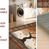 Ultra Soft Area Rug, Non Slip, Stain Resistant, Washable Area Rugs for Living Room, Bedroom, Artistic Whimsical Branch Arrangement(Brown)