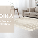 Chic Beige Abstract Linear Motif(Beige)