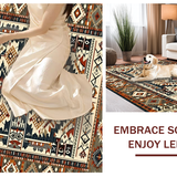 Ultra Soft Area Rug, Non Slip, Stain Resistant, Washable Area Rugs for Living Room, Bedroom, Transitional Richly Colored Design(Brown)