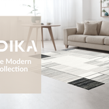 Ultra Soft Area Rug, Non Slip, Stain Resistant, Washable Area Rugs for Living Room, Bedroom, Modern Abstract Grey and White Fusion(Gray)
