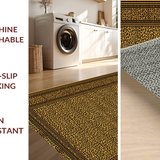 Ultra Soft Area Rug, Non Slip, Stain Resistant, Washable Area Rugs for Living Room, Bedroom, Playful Whimsical Animal Motif(Gold)