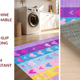 Ultra Soft Area Rug, Non Slip, Stain Resistant, Washable Area Rugs for Living Room, Bedroom, Lively Color Burst Theme(Purple)