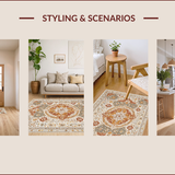 Shabby Chic Turmeric Non Slip Large Area(Beige)