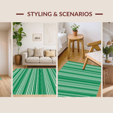 Sleek Modernist Striped Appeal(Green)
