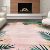 Ultra Soft Area Rug, Non Slip, Stain Resistant, Washable Area Rugs for Living Room, Bedroom, Unique Ethereal Wave Patterns(Pink)