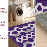 Ultra Soft Area Rug, Non Slip, Stain Resistant, Washable Area Rugs for Living Room, Bedroom, Trendy Minimalist Patterned Appeal(Purple)