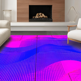 Striking Futuristic Radiant Motif(Pink)