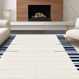 Elegant Rustic Symmetrical Stripe(White)