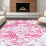 Whimsical Low Pile Traditional Inspired Look(Pink)