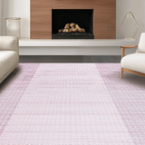 Ultra Soft Area Rug, Non Slip, Stain Resistant, Washable Area Rugs for Living Room, Bedroom, Sleek Solid Mauve Minimalist Aesthetic(Pink)