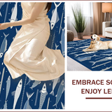 Ultra Soft Area Rug, Non Slip, Stain Resistant, Washable Area Rugs for Living Room, Bedroom, Rustic Multicolored Nautical Theme(Blue)