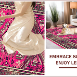 Ultra Soft Area Rug, Non Slip, Stain Resistant, Washable Area Rugs for Living Room, Bedroom, Low-Pile Brown Bedroom Meditation Area Rug(Pink)