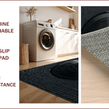 Ultra Soft Area Rug, Non Slip, Stain Resistant, Washable Area Rugs for Living Room, Bedroom, Music Lover Retro Playroom Non-Slip Carpet(Black)