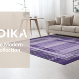 Ultra Soft Area Rug, Non Slip, Stain Resistant, Washable Area Rugs for Living Room, Bedroom, Vibrant Lattice Design Motif(Purple)