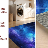 Ultra Soft Area Rug, Non Slip, Stain Resistant, Washable Area Rugs for Living Room, Bedroom, Galactic Whimsical Color Fusion(Blue)