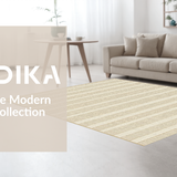 Ultra Soft Area Rug, Non Slip, Stain Resistant, Washable Area Rugs for Living Room, Bedroom, Rustic Textured Trellis Aesthetic(Beige)
