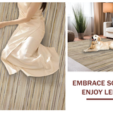 Ultra Soft Area Rug, Non Slip, Stain Resistant, Washable Area Rugs for Living Room, Bedroom, Boho Textural Earthy Delight(Beige)