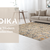 Ultra Soft Area Rug, Non Slip, Stain Resistant, Washable Area Rugs for Living Room, Bedroom, Transitional Neutral Herringbone Style(Beige)