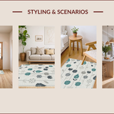 Ultra Soft Area Rug, Non Slip, Stain Resistant, Washable Area Rugs for Living Room, Bedroom, Modern Floral Living Room Rug(Gray)