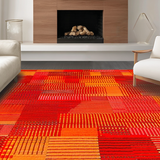 Bold Geometric Lava Motif(Red)