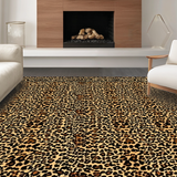 Ultra Soft Area Rug, Non Slip, Stain Resistant, Washable Area Rugs for Living Room, Bedroom, Sophisticated Textured Leopard Pattern(Brown)