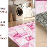 Ultra Soft Area Rug, Non Slip, Stain Resistant, Washable Area Rugs for Living Room, Bedroom, Soft Plush Circular Learning Atmosphere(Pink)