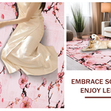 Ultra Soft Area Rug, Non Slip, Stain Resistant, Washable Area Rugs for Living Room, Bedroom, Elegant Watercolor Floral Expression(Pink)