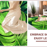 Ultra Soft Area Rug, Non Slip, Stain Resistant, Washable Area Rugs for Living Room, Bedroom, Vibrant Botanical Hallway Rug for Indoor Outdoor Use(Green)