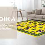 Ultra Soft Area Rug, Non Slip, Stain Resistant, Washable Area Rugs for Living Room, Bedroom, Whimsical Festive Color Palette(Yellow)