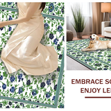 Ultra Soft Area Rug, Non Slip, Stain Resistant, Washable Area Rugs for Living Room, Bedroom, Sophisticated Abstract Green Hues(White)