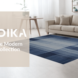 Ultra Soft Area Rug, Non Slip, Stain Resistant, Washable Area Rugs for Living Room, Bedroom, Sophisticated Navy Blue Tiling(Blue)