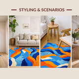 Chic Contemporary Abstract Design(Blue)