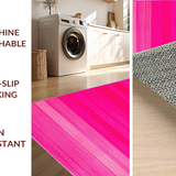 Ultra Soft Area Rug, Non Slip, Stain Resistant, Washable Area Rugs for Living Room, Bedroom, Energetic Modern Layered Design(Pink)