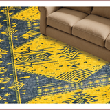 Ultra Soft Area Rug, Non Slip, Stain Resistant, Washable Area Rugs for Living Room, Bedroom, Distressed Low Pile Entryway Carpet for Minimal Living(Yellow)