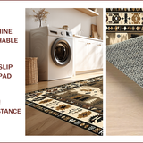 Ultra Soft Area Rug, Non Slip, Stain Resistant, Washable Area Rugs for Living Room, Bedroom, Nature-Inspired Earthy Palette(Brown)