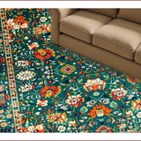 Ultra Soft Area Rug, Non Slip, Stain Resistant, Washable Area Rugs for Living Room, Bedroom, Rustic Earthy Floral Tapestry(Green)