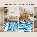 Coastal Blue Geometric Elegance(Blue)