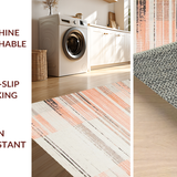 Ultra Soft Area Rug, Non Slip, Stain Resistant, Washable Area Rugs for Living Room, Bedroom, Contemporary Soft Peach Palette(Orange)