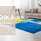 Ultra Soft Area Rug, Non Slip, Stain Resistant, Washable Area Rugs for Living Room, Bedroom, Bold Gradient Expressionist Style(Yellow)
