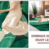 Ultra Soft Area Rug, Non Slip, Stain Resistant, Washable Area Rugs for Living Room, Bedroom, Stylish Modern Organic Aesthetic(Green)