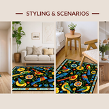 Eclectic Cultural Floral Fusion(Black)